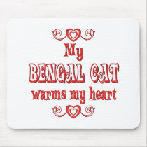 Bengal Cats Warm My Heart mousepads