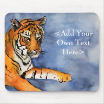 Bengal Tiger Art Watercolor Painting Mousepad mousepads