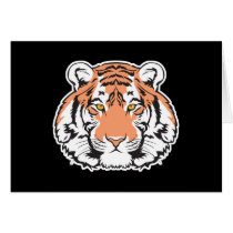 bengal tiger head greeting card