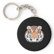 bengal tiger head key chain