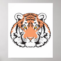 bengal tiger head poster