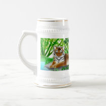 Bengal Tiger in Jungle Stein Mugs