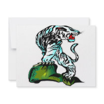 Bengal White Tiger invitations by Mustang_Lady Bengal White Tiger invitations