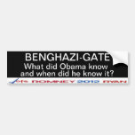 Benghazi-Gate What did Obama know? Sticker Bumper Sticker