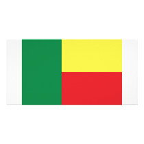 benin africa flag icon personalized photo card