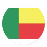 benin africa flag icon round sticker