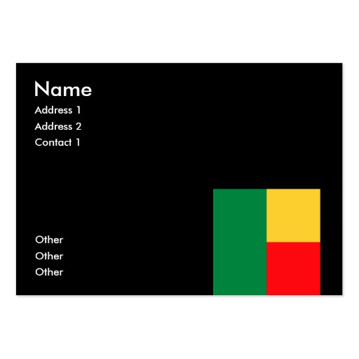 Benin Business Cards (front side)