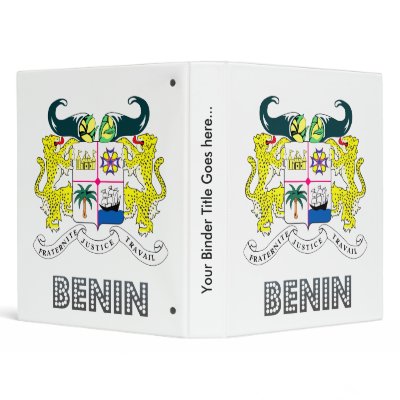 Benin Coat of Arms 3 Ring Binder by representmycountry
