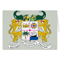 Benin Coat of Arms detail Greeting Card