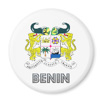 Benin Coat of Arms Refrigerator Magnet