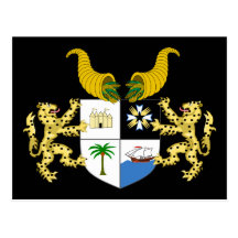 benin emblem post card
