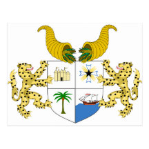 benin emblem post cards