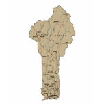 Benin Flag and Map T-Shirt