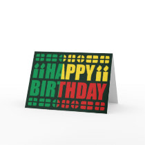 Benin Flag Birthday Card