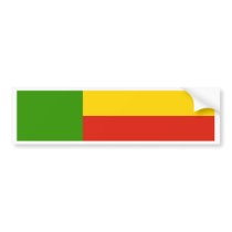 Benin Flag bumper stickers