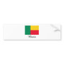 Benin Flag Design Bumper Stickers