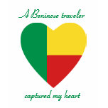 Benin Flag Heart Custom T-Shirt