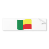 benin flag icon bumper stickers