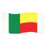 benin flag icon customized photo card