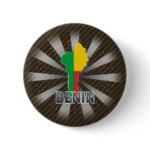 Benin Flag Map 2.0 Pinback Buttons