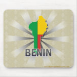 Benin Flag Map 2.0 Mousepads