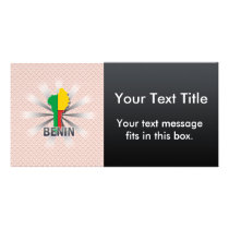 Benin Flag Map 2.0 Photo Greeting Card