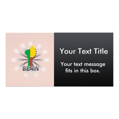 Benin Flag Map 2.0 Photo Greeting Card by representmycountry