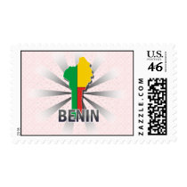 Benin Flag Map 2.0 Postage