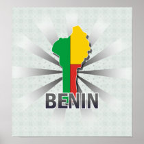 Benin Flag Map 2.0 Print