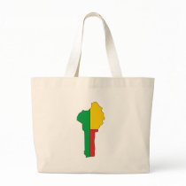 Benin flag map canvas bag