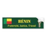 Benin Flag Map Text Bumper Sticker