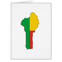 Benin flag map cards