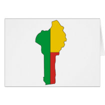 Benin flag map cards