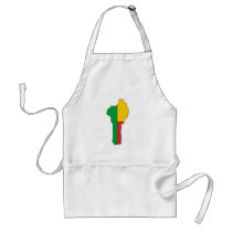 Benin Flag Map full size Apron
