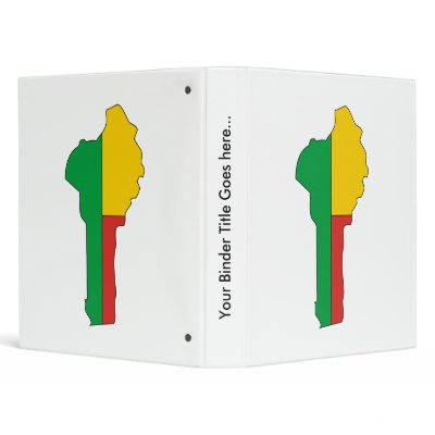 Benin Flag Map full size Binders by representmycountry