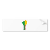 Benin Flag Map full size Bumper Stickers