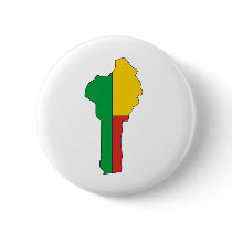 Benin Flag Map full size Pin