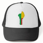 Benin Flag Map full size Mesh Hats