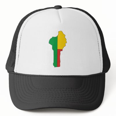 Benin Flag Map full size Mesh Hats by representmycountry