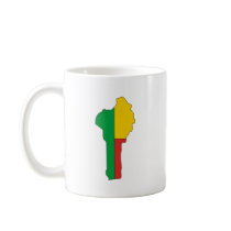 Benin Flag Map full size Coffee Mug