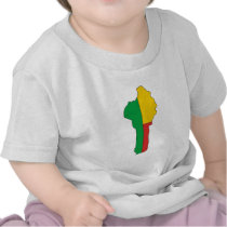 Benin Flag Map full size T-shirts