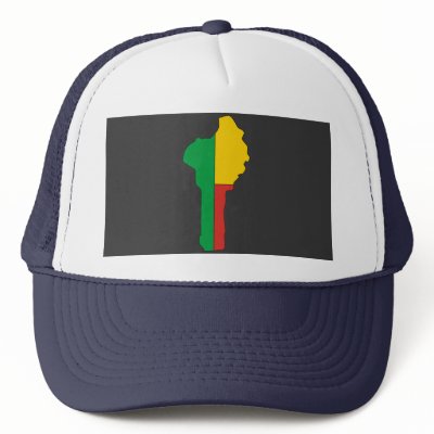 Benin flag map hats by FlagStore