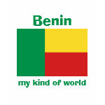 Benin Flag Map Text Ladies Baby Doll