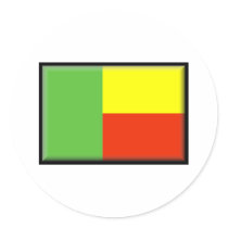 Benin Flag Stickers