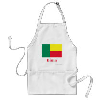 Benin Flag with Name in French aprons