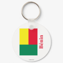 Benin Flag with Name in French keychains