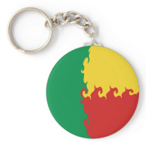 Benin Gnarly Flag Keychain