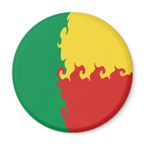 Benin Gnarly Flag Refrigerator Magnets