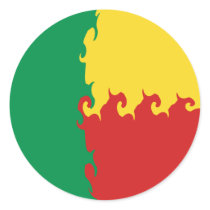 Benin Gnarly Flag Stickers