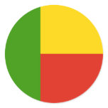 Benin High quality Flag Round Stickers